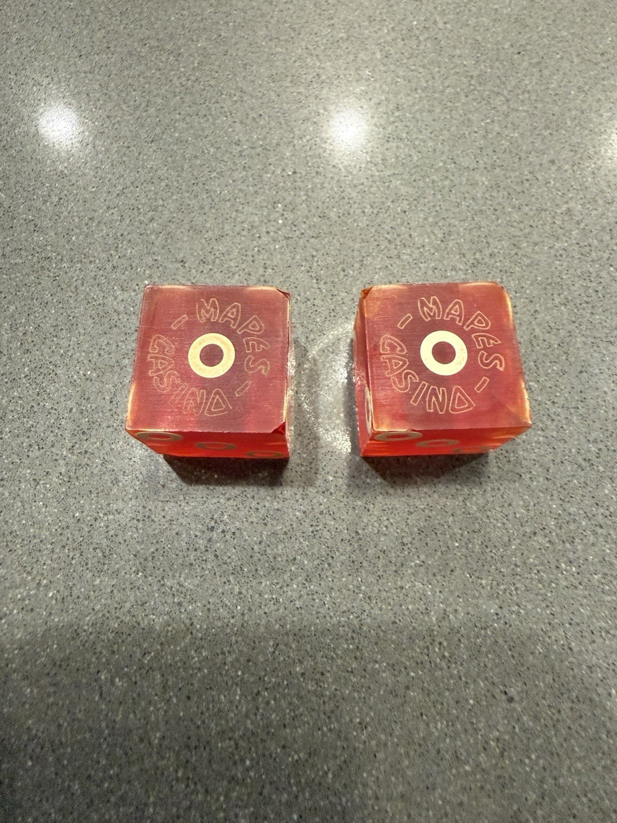 Rare Vintage Reno Nevada Mapes Hotel and  Casino Dice