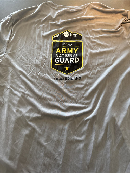 College Of  Idaho Yotes Basketball Black Shirt Size Medium Army National Guard 