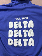 Delta Delta Delta Tri Delta Sweatshirt Hoodie XL Royal Blue