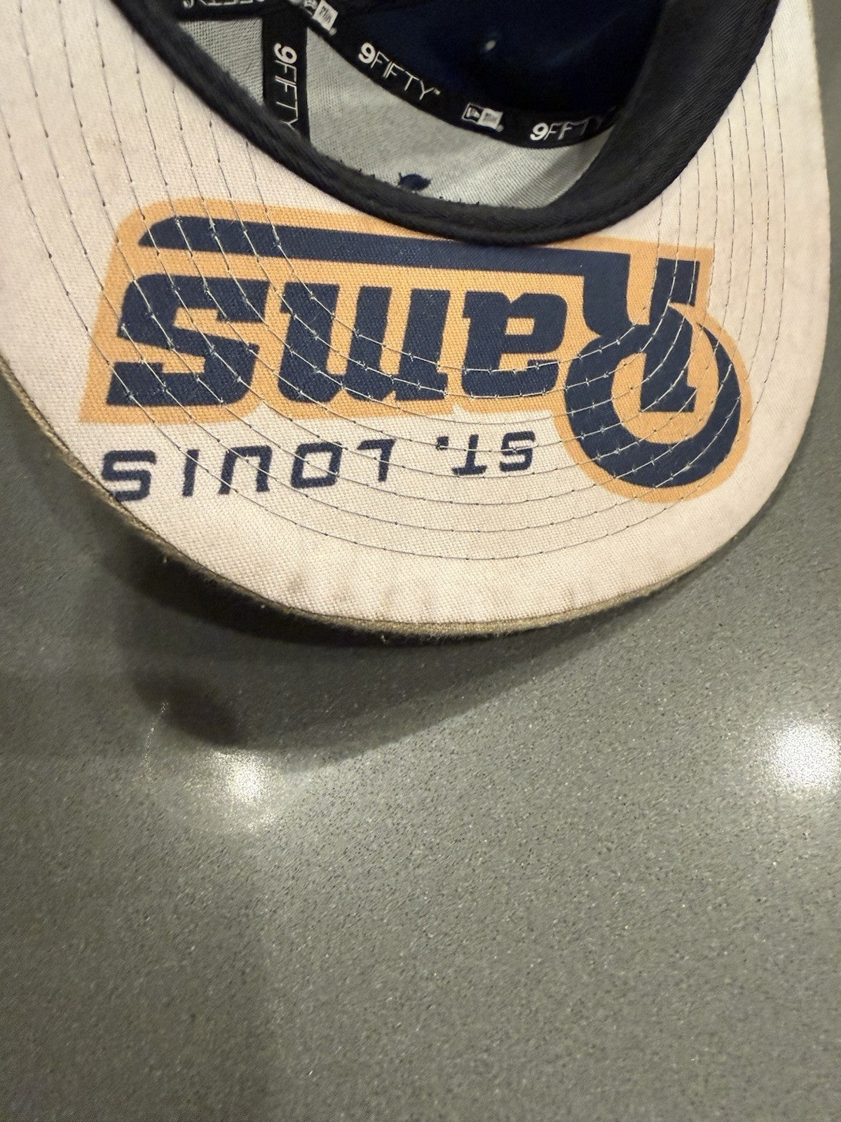 Rare St. Louis Rams NFL New Era 9fifty Hat Cap Snapback Logo Under Bill Of Cap