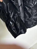 Wild Fable Black Puffer Vest M Shiny Quilted Zip Front Sleeveless Jacket