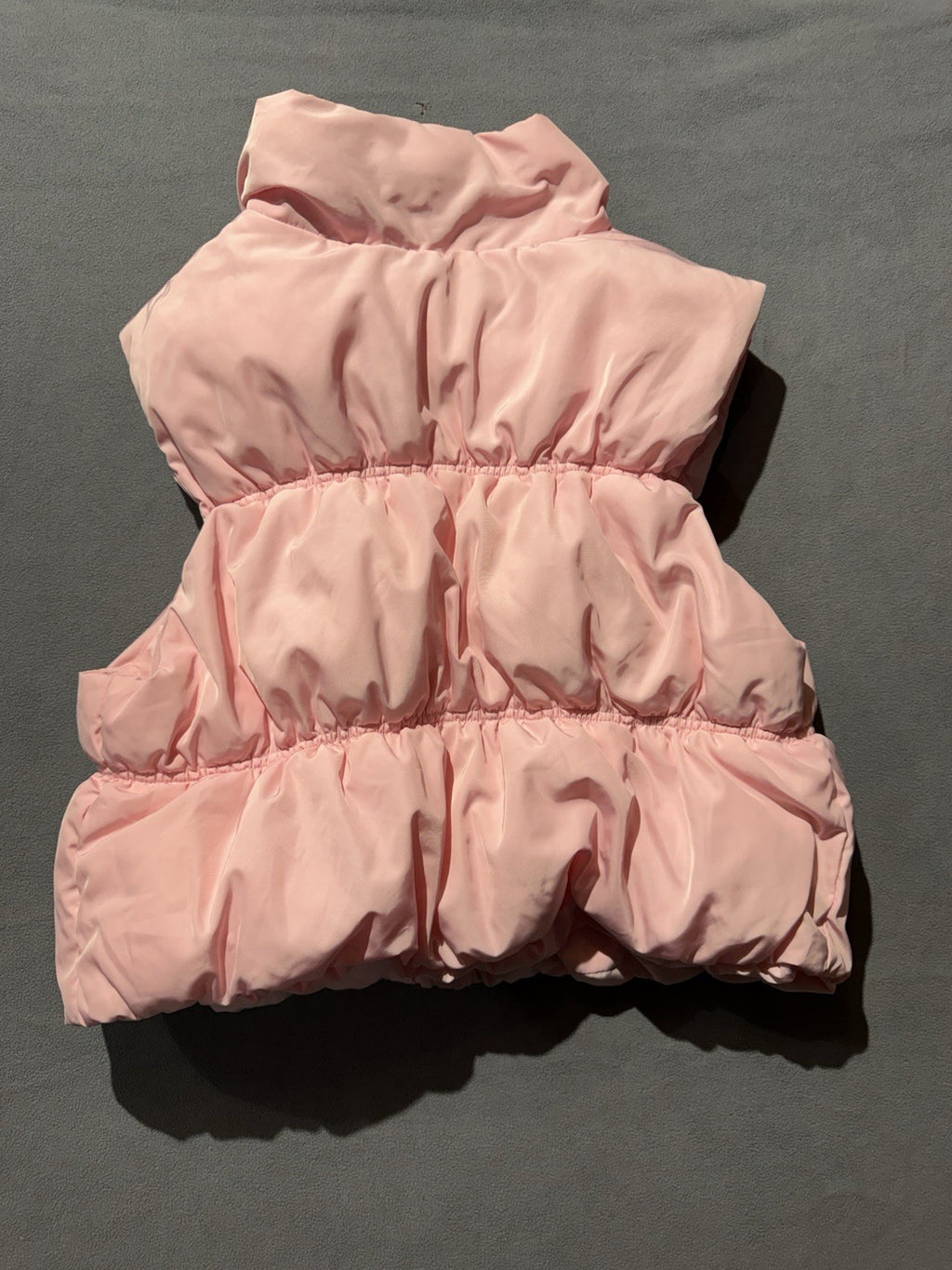 Divided by H&M Women’s Large Pink Cropped Puffer Vest Zip Sleeveless Jacket
