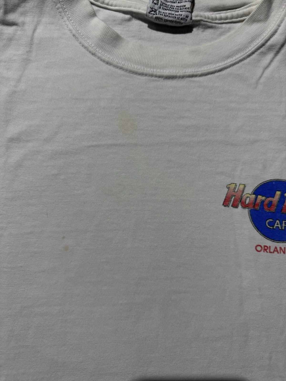 Vintage Hard Rock Cafe Orlando Florida Art Print T Shirt USA Save The Planet