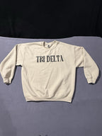 Tri Delta sorority Light Yellow women’s XL Sweatshirt Gildan Brand Blended