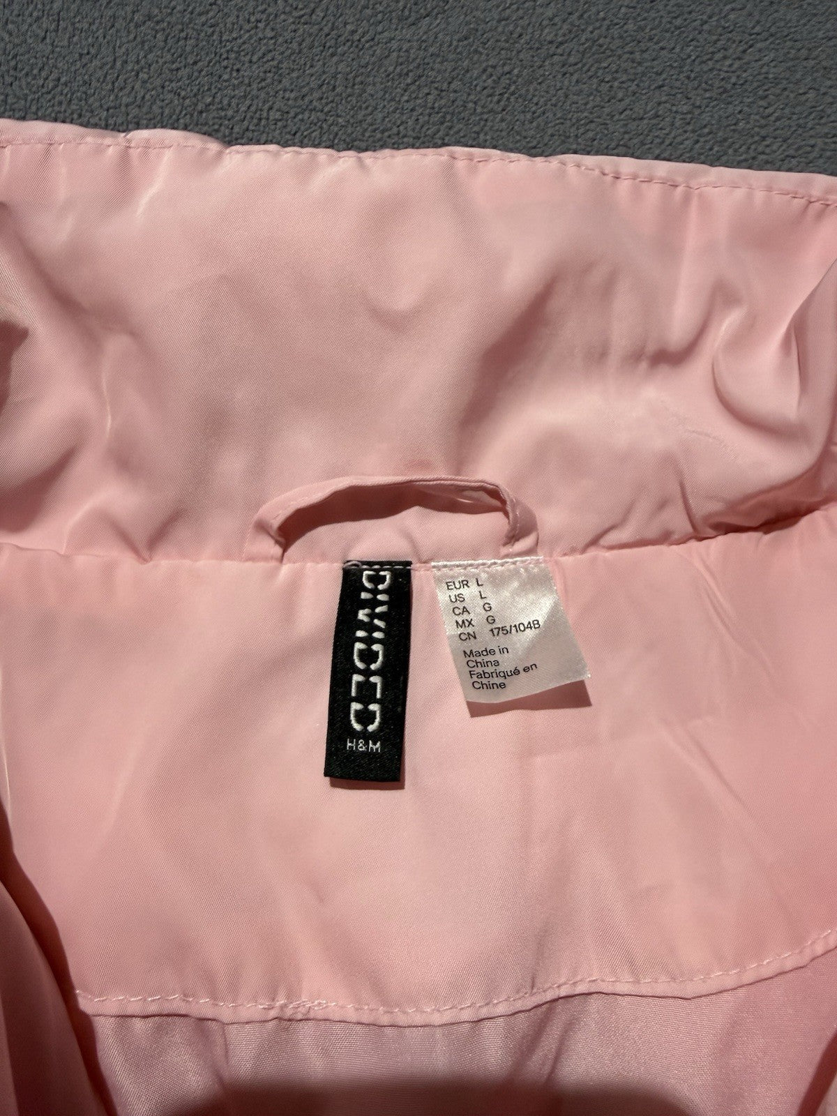 Divided by H&M Women’s Large Pink Cropped Puffer Vest Zip Sleeveless Jacket