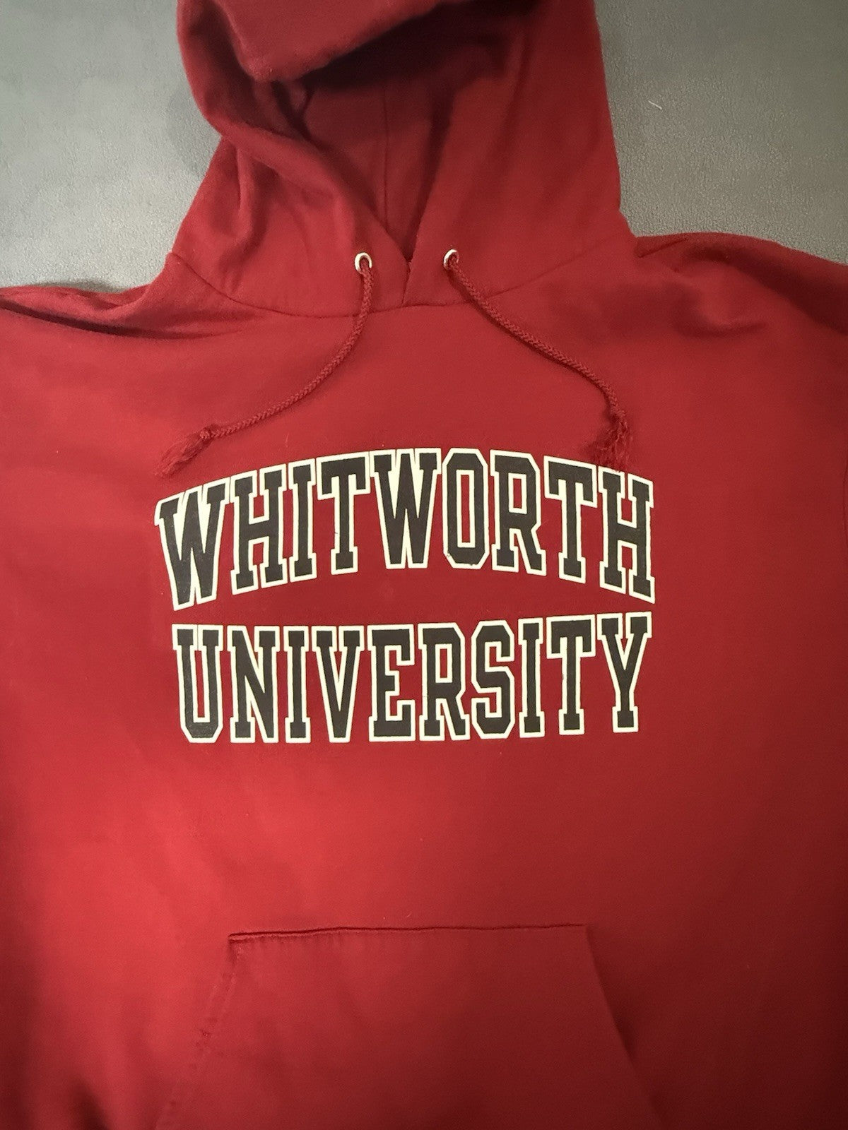 Red Whitworth College Champion Hoodie Men's Size 2XL