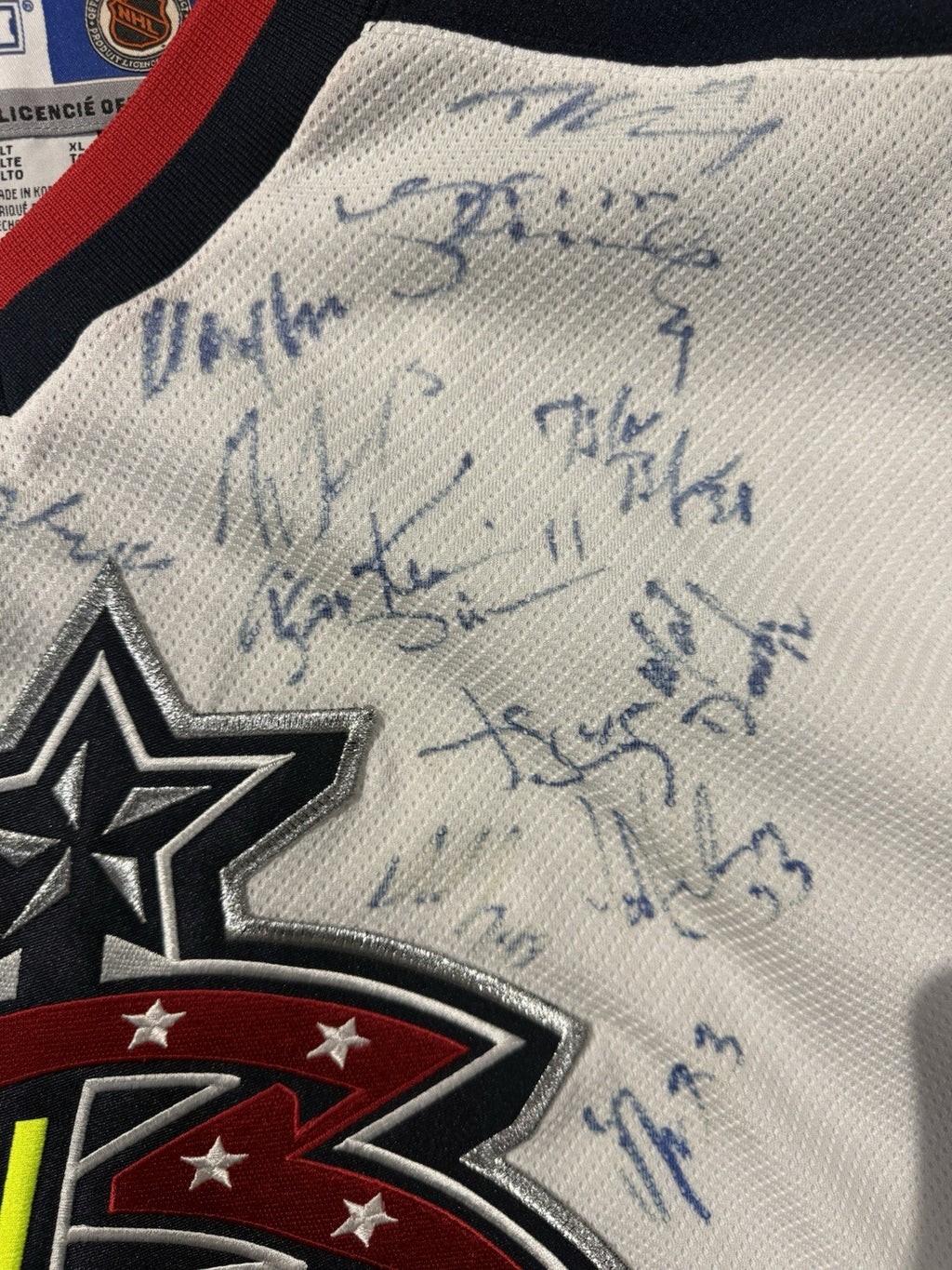 Rare Vintage Columbus Blue Jackets Team Signed Jersey w/ No COA Has Tags