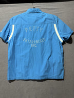 Richard Petty STP Racers Edge Short Sleeve Buttoned Down Shirt XL Dresden Blue