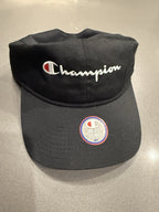 Champion Brand Strapback Adjustable Hat Cap Cotton Casual Dad Men Women Black