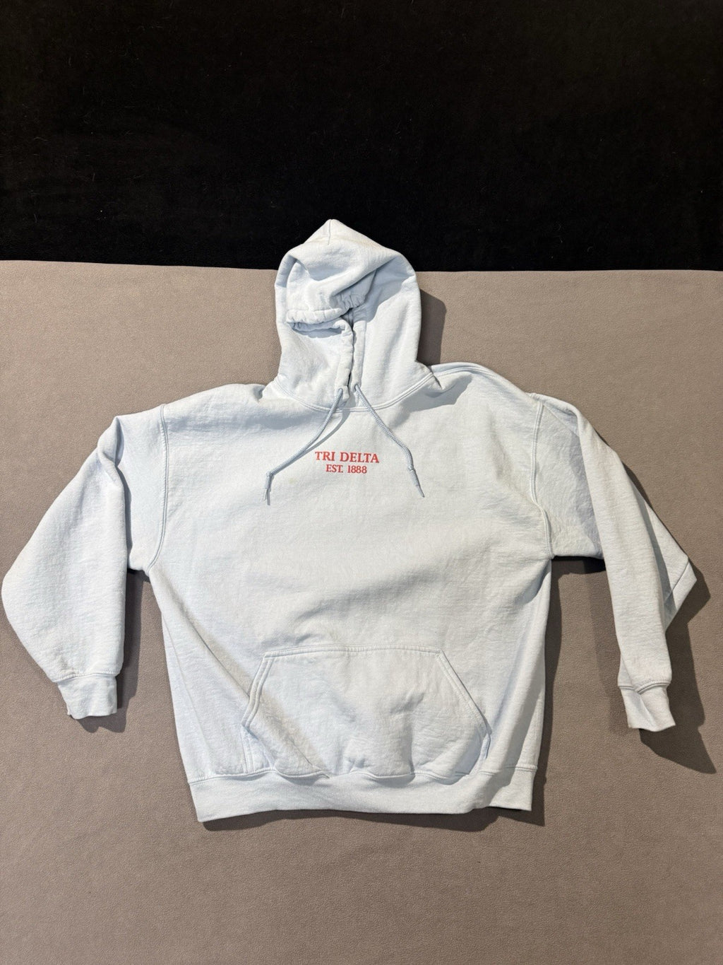 Tri Delta Sorority Est. 1888 women’s XL Powder Blue Sweatshirt By Greek House