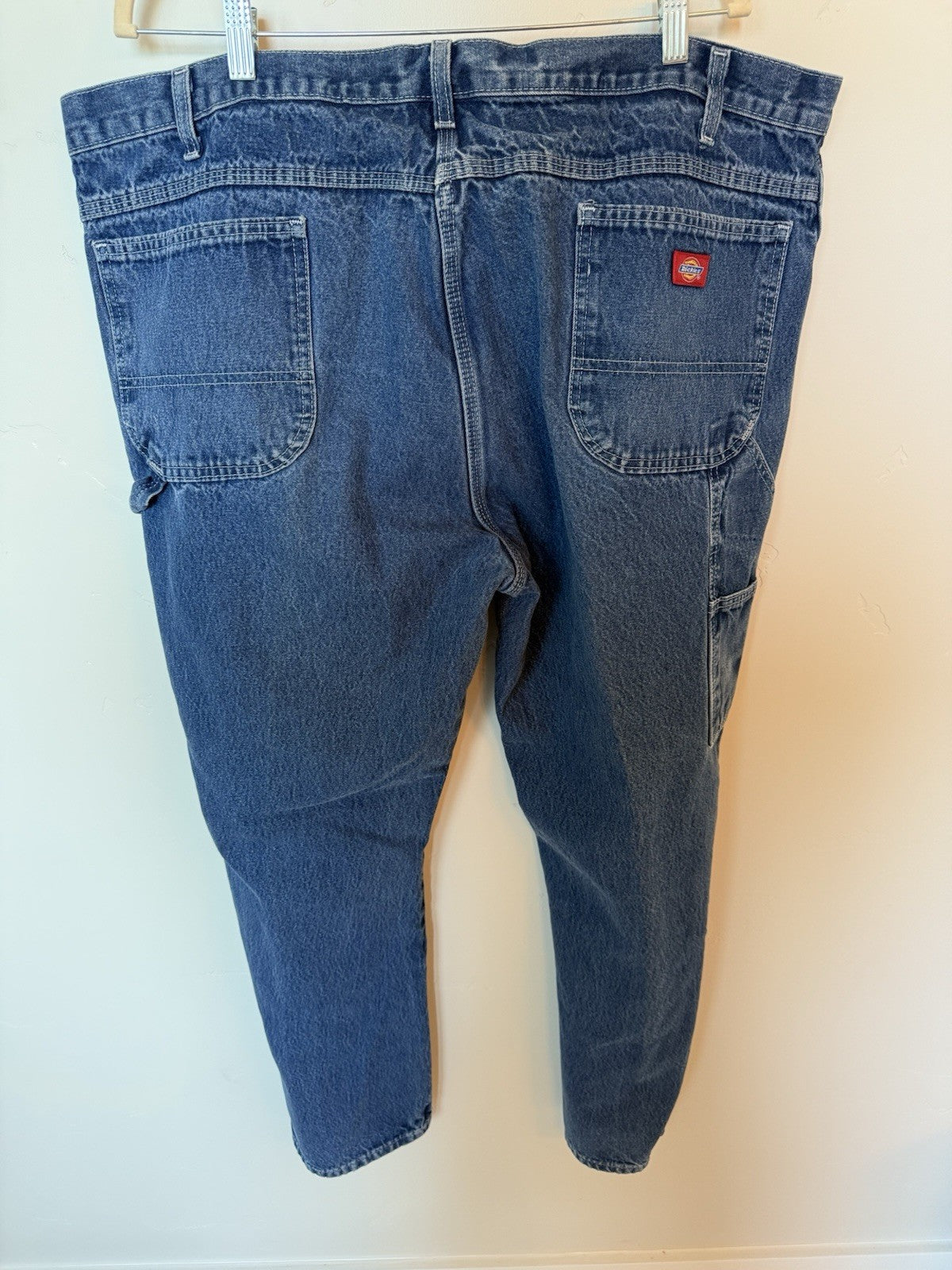 Dickies Carpenter Denim Workwear Men's Blue Jeans 44x32 Relaxed Fit