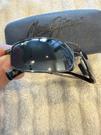 Maui Jim MJ-312-02 Flexon Polarized Gun Metal Gray Sunglasses Mens - Vintage