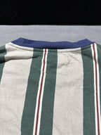 Guess Los Angeles Shirt Mens L White Green Maroon Striped Vintage Embroidered