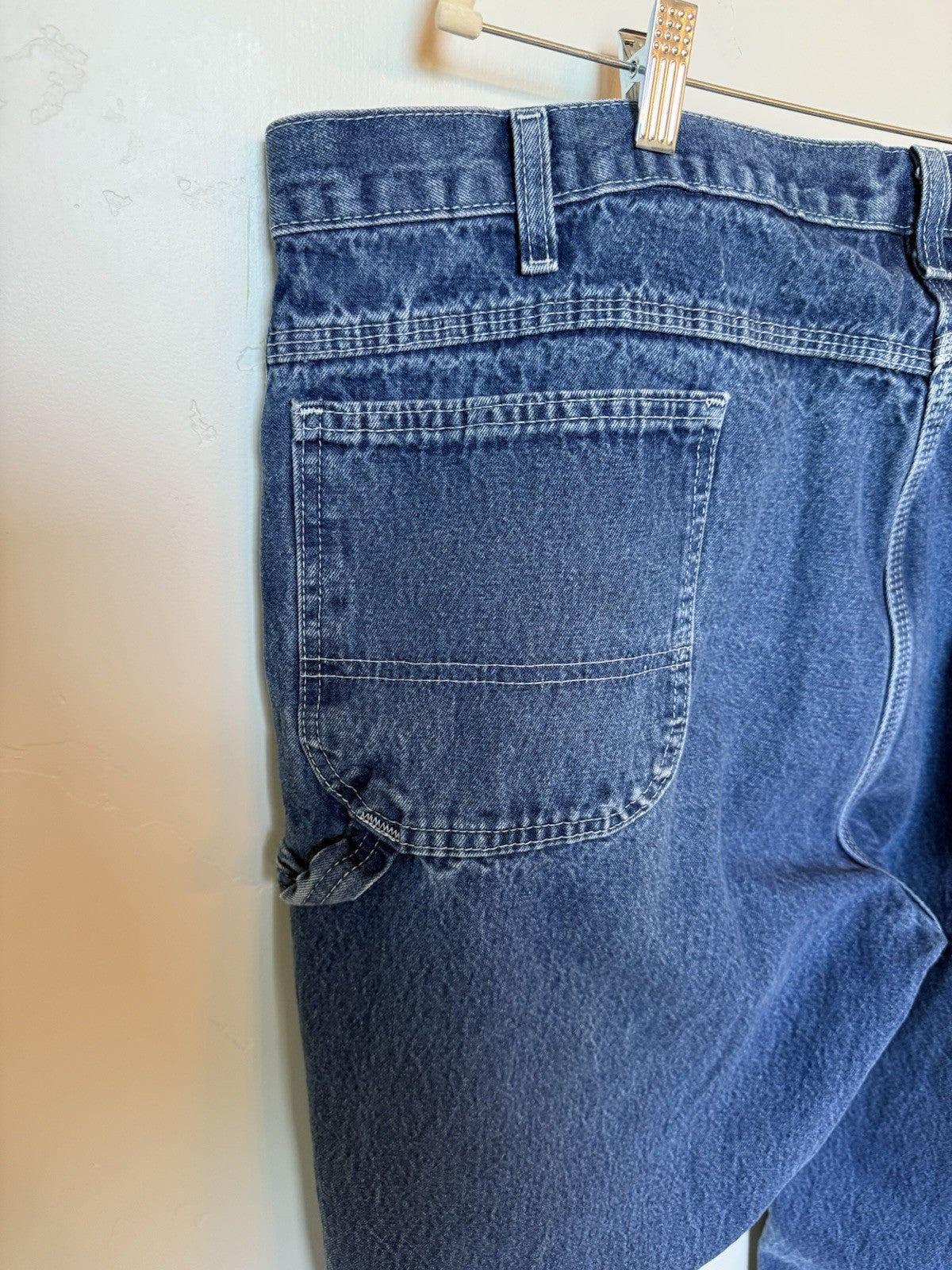 Dickies Carpenter Denim Workwear Men's Blue Jeans 44x32 Relaxed Fit