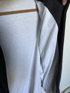 Nike Full Zip Black XL Windbreaker Warm Up Jacket With White Stripes On Sleeves