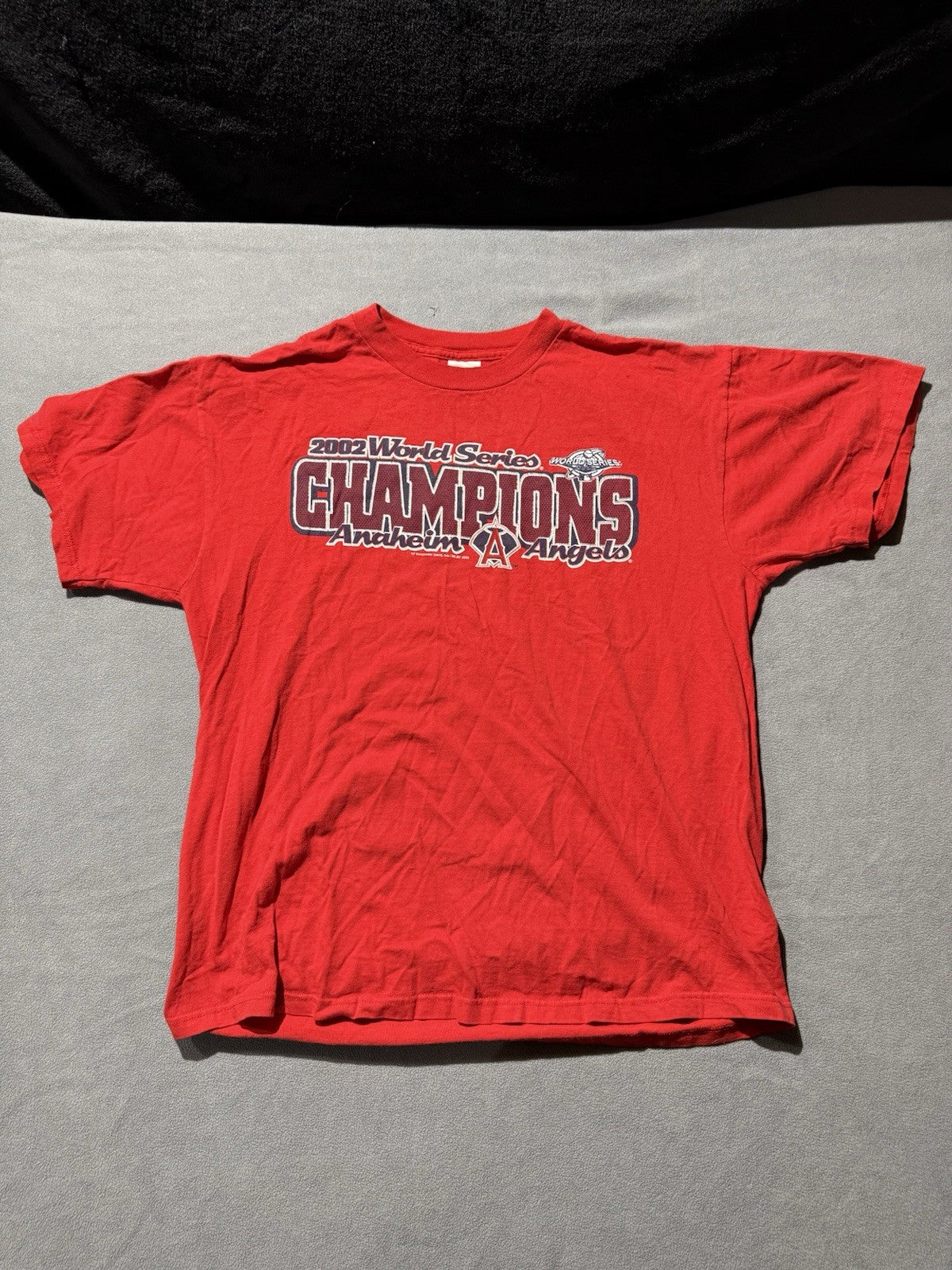 Rare Anaheim Angels 2002 World Series Champions Tshirt Large-Delta Pro Weight