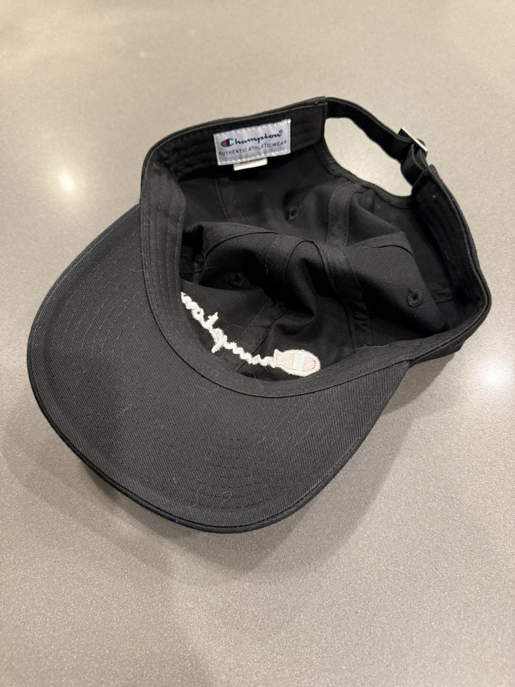 Champion Brand Strapback Adjustable Hat Cap Cotton Casual Dad Men Women Black