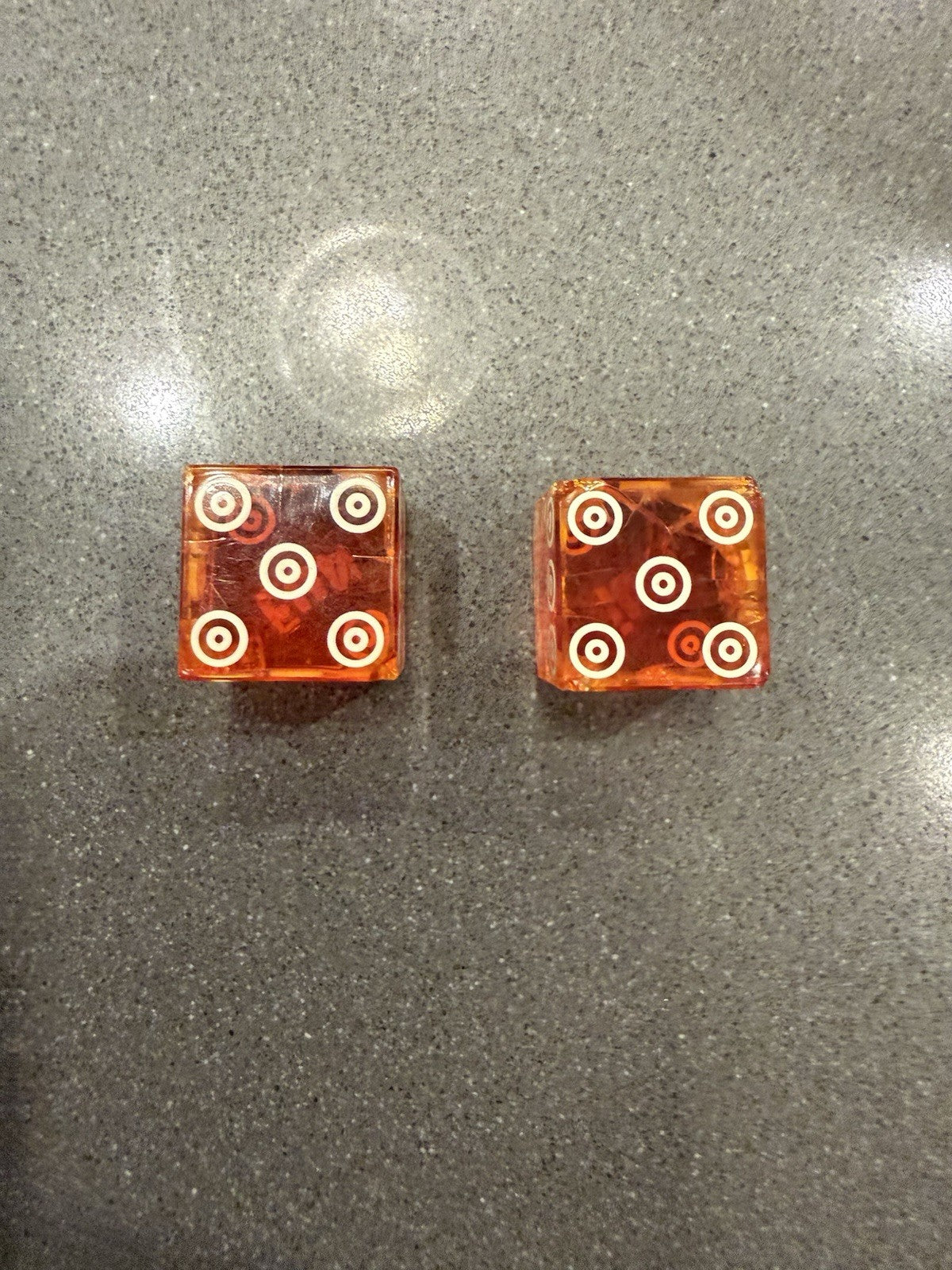 Vintage And Rare Harolds Reno Casino Bullseye Dice Die With “Fun” Imprint