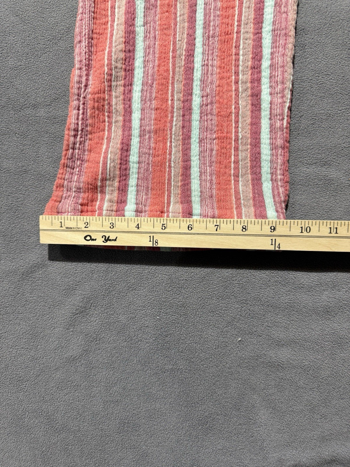 Sundance Pants Womens L Coral Striped Cotton Drawstring Wide Leg Boho Beach