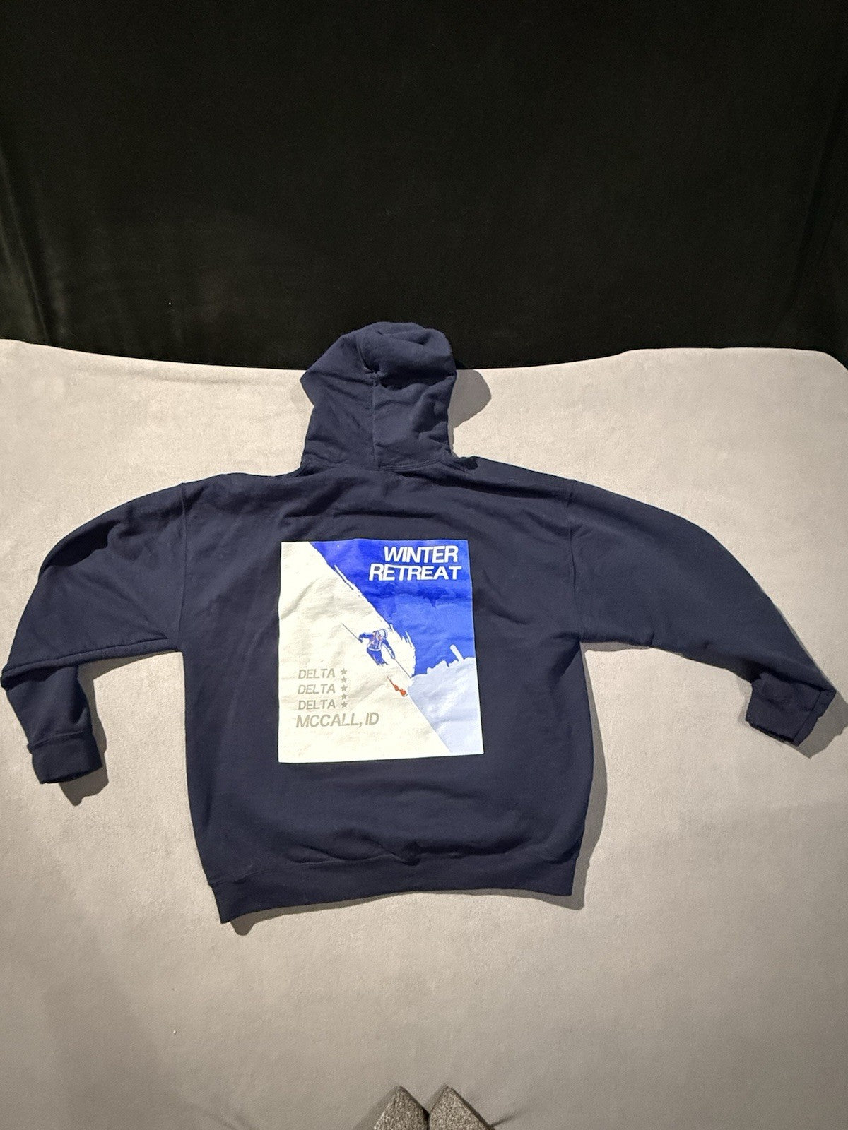 Delta Delta Delta Tri Delta McCall Ski Sweatshirt Hoodie XL Navy Blue