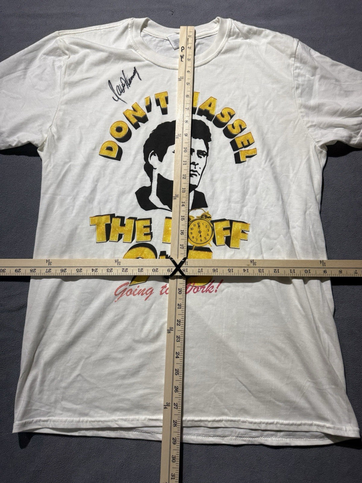 Signed David Hasselhoff ‘Don’t Hassel The Hoff’ Shirt 2019 London Play 9 To 5