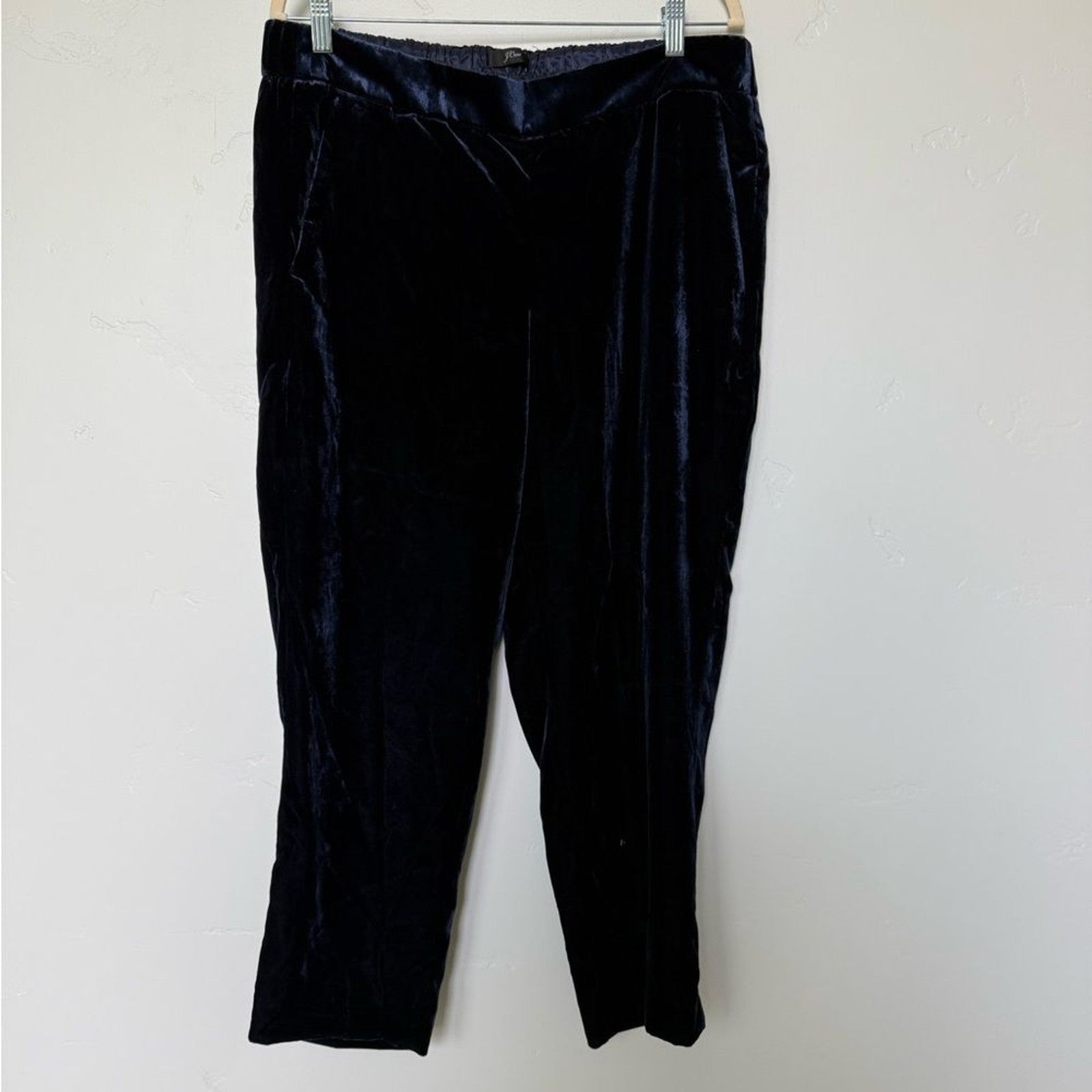 J Crew Peyton Velvet Pull-on Pant Navy Twilight Size14 New With Tags