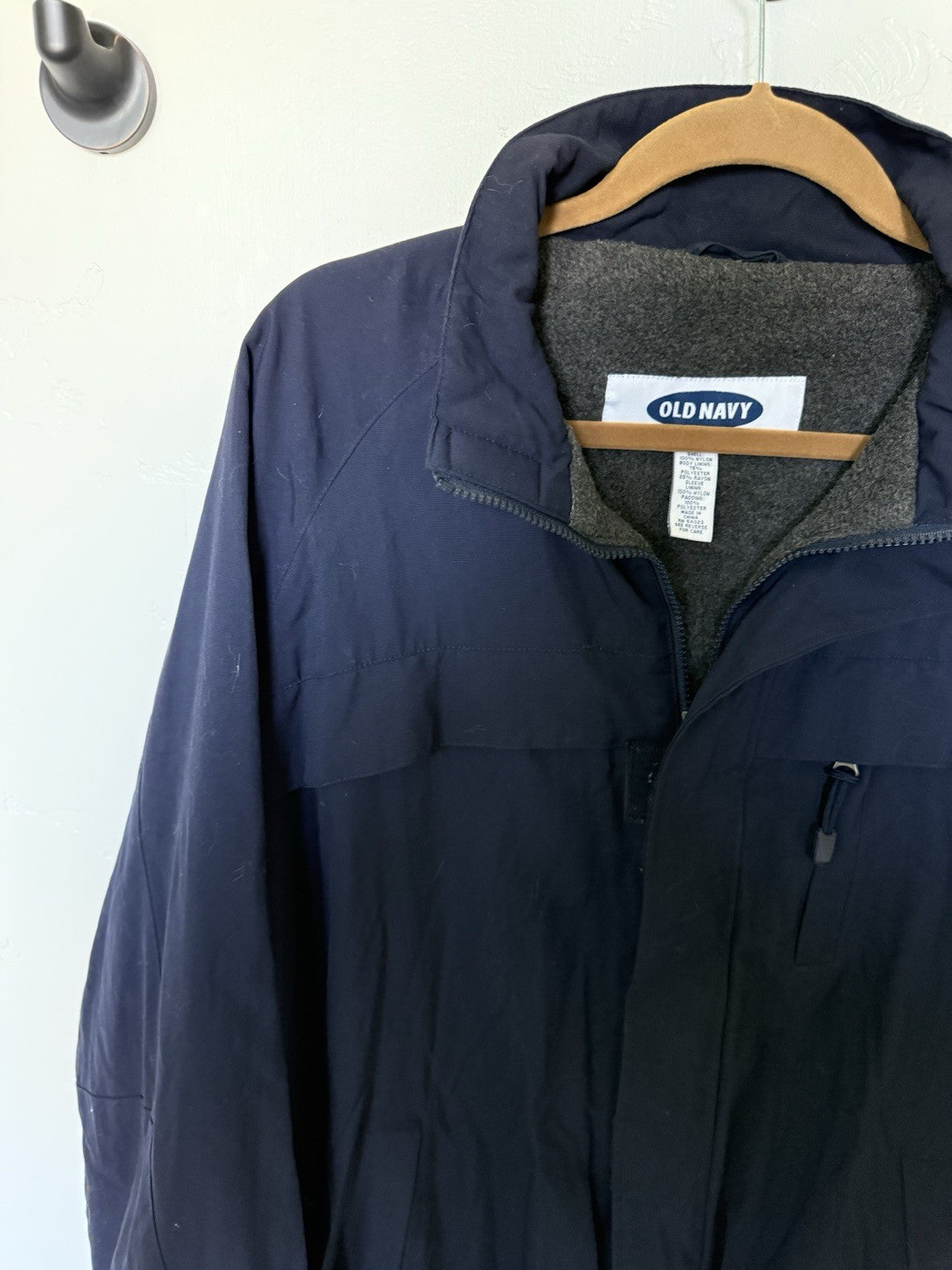 Rare Vintage Old Navy Jacket,  Fleece Full Zipper (Navy Blue),  Size XXL Men's