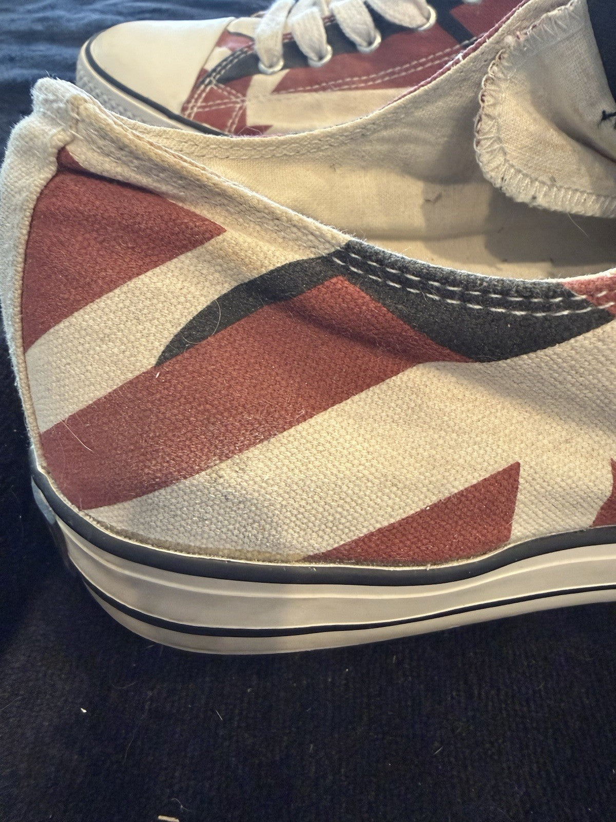 Eddie Van Halen Low Top Sneakers Shoes 5150 Red White Black Mens Size 13 EVO26