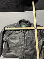 Wild Fable Women's Bougie Black Cropped Faux Leather Jacket Medium