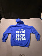Delta Delta Delta Tri Delta Sweatshirt Hoodie XL Royal Blue