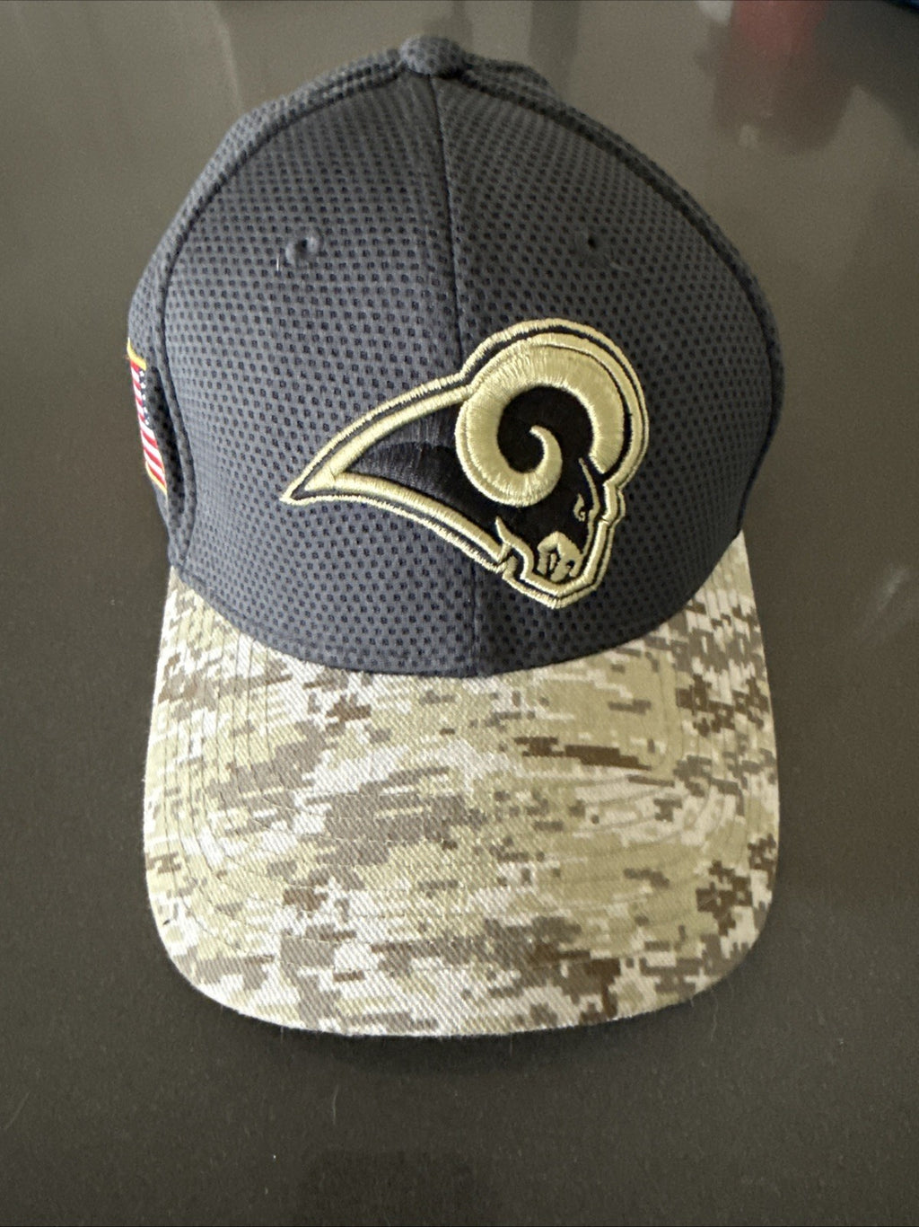 New Era 39Thirty Men Los Angeles Rams Salute to Service Gray Fitted Cap S/M