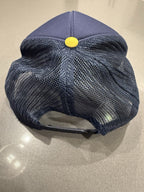Modelo Hat  Mens One Size  Snap Back Blue & Brown Mesh Trucker Beer Patch Cap 