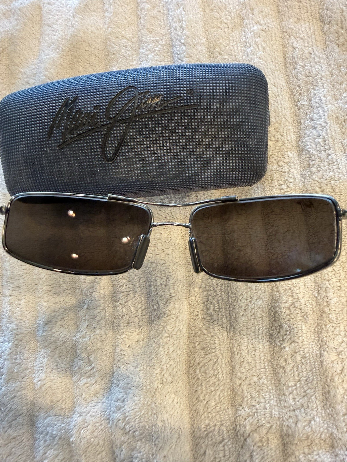 Maui Jim MJ-312-02 Flexon Polarized Gun Metal Gray Sunglasses Mens - Vintage