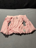 Divided by H&M Women’s Large Pink Cropped Puffer Vest Zip Sleeveless Jacket