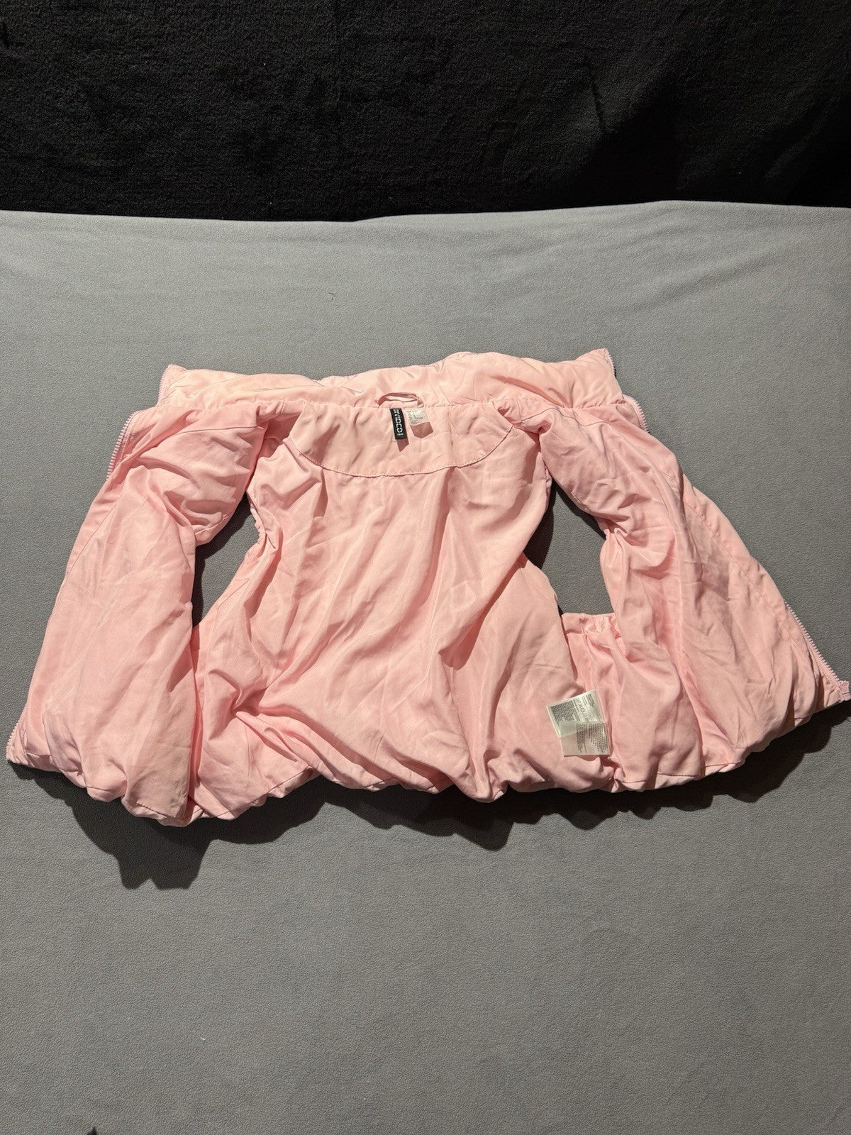 Divided by H&M Women’s Large Pink Cropped Puffer Vest Zip Sleeveless Jacket