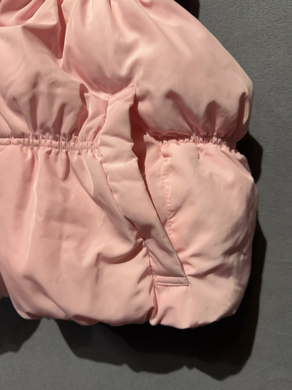 Divided by H&M Women’s Large Pink Cropped Puffer Vest Zip Sleeveless Jacket