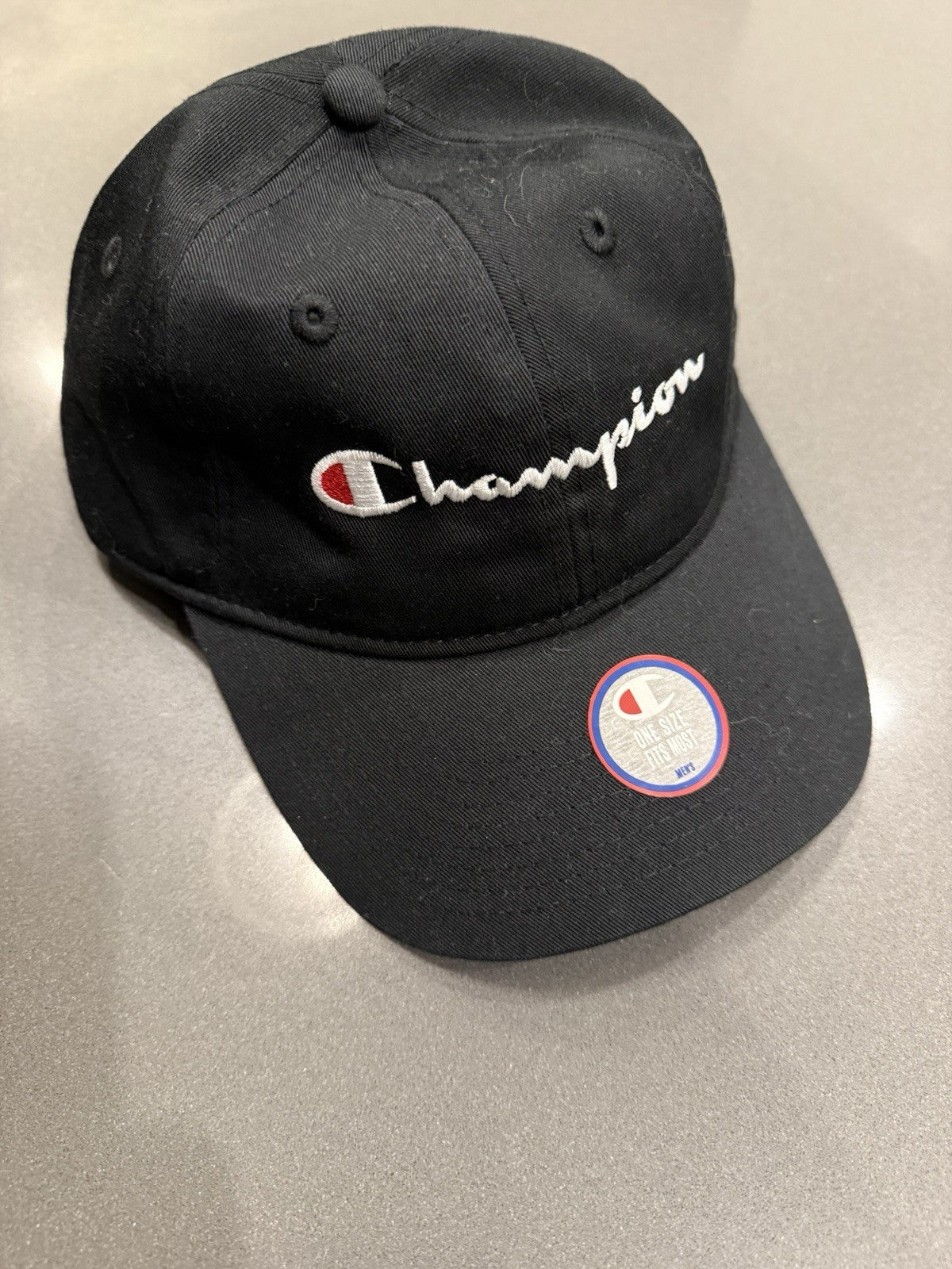 Champion Brand Strapback Adjustable Hat Cap Cotton Casual Dad Men Women Black