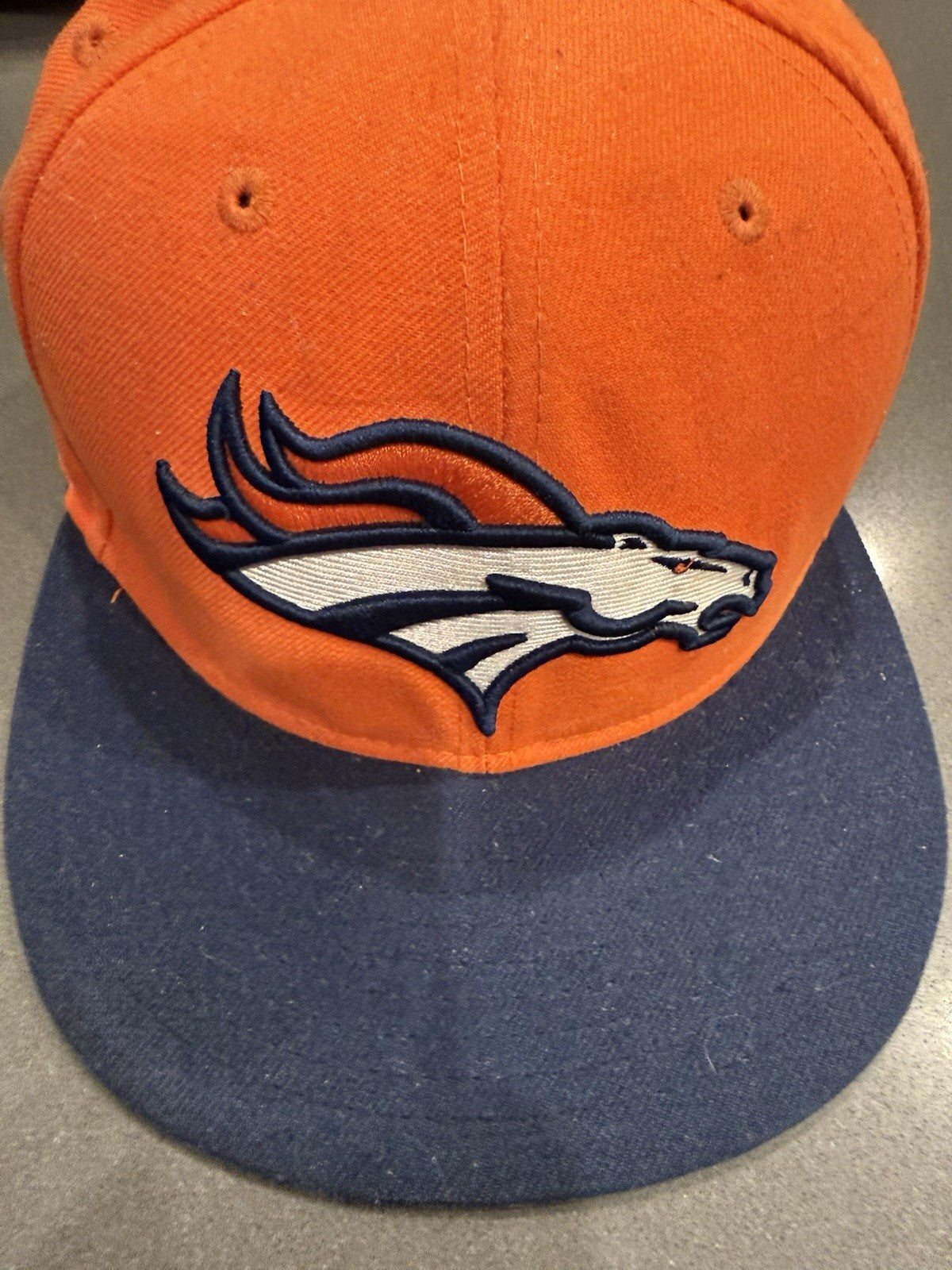 Denver Broncos Fitted Hat 7 1/2 New Era 59fifty Orange NFL