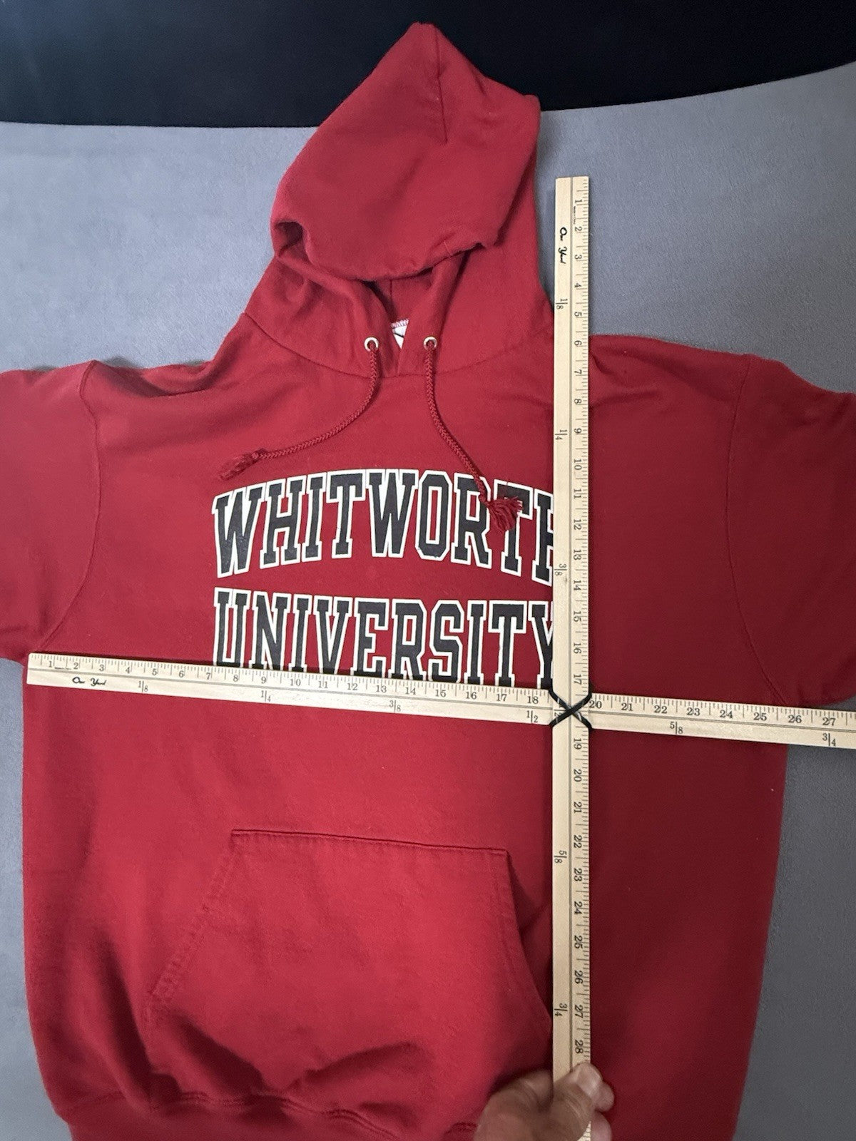 Red Whitworth College Champion Hoodie Men's Size 2XL