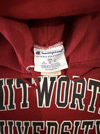 Red Whitworth College Champion Hoodie Men's Size 2XL