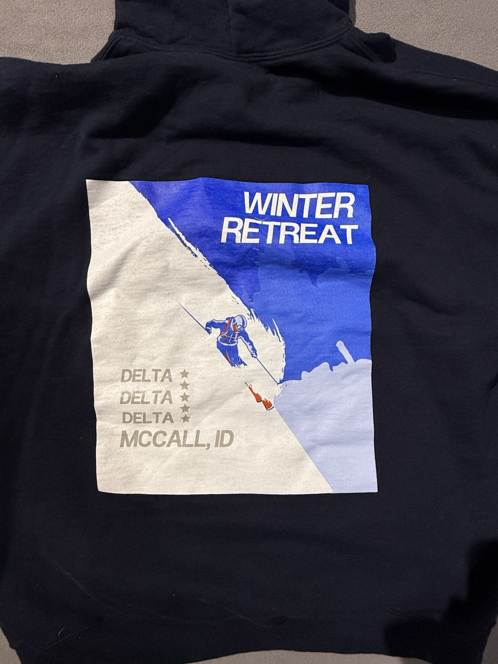 Delta Delta Delta Tri Delta McCall Ski Sweatshirt Hoodie XL Navy Blue