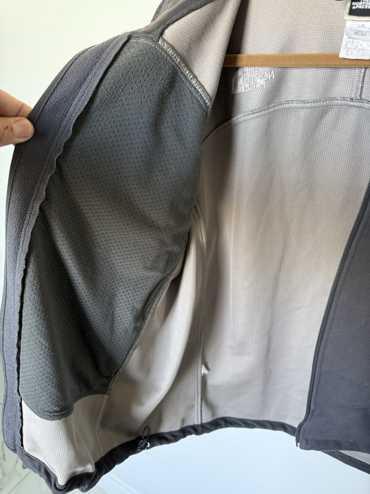 Vintage The North Face WindWall Gray Fleece Jacket Men’s Size Large Full Zip