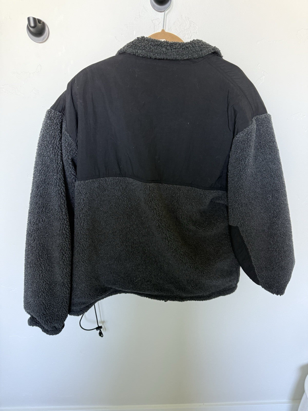 Vintage GAP Fleece Winter Jacket Men’s XL Gray Black Trim Full Zip Rare Find