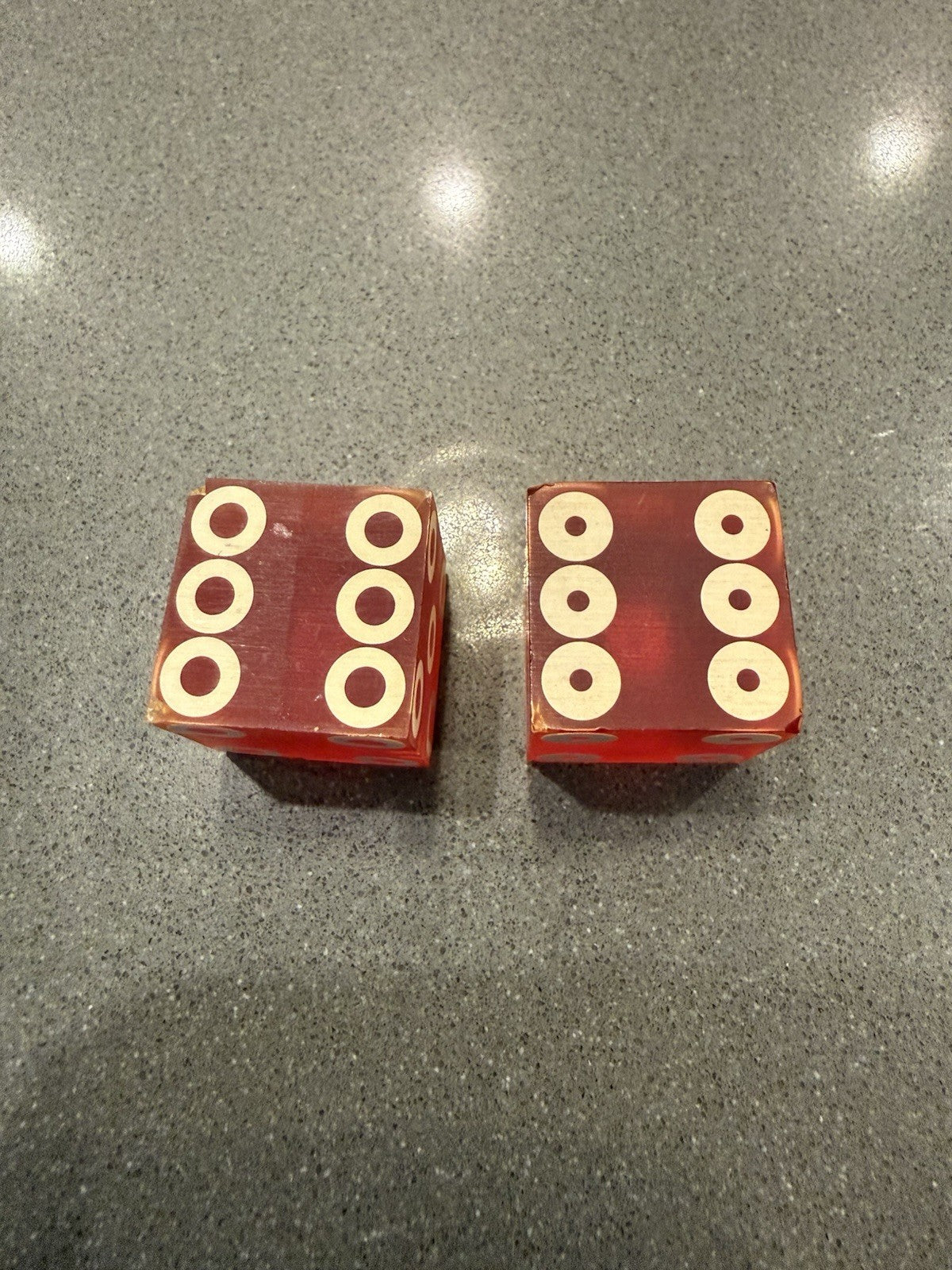 Old Rare Vintage Mapes Casino dice pair