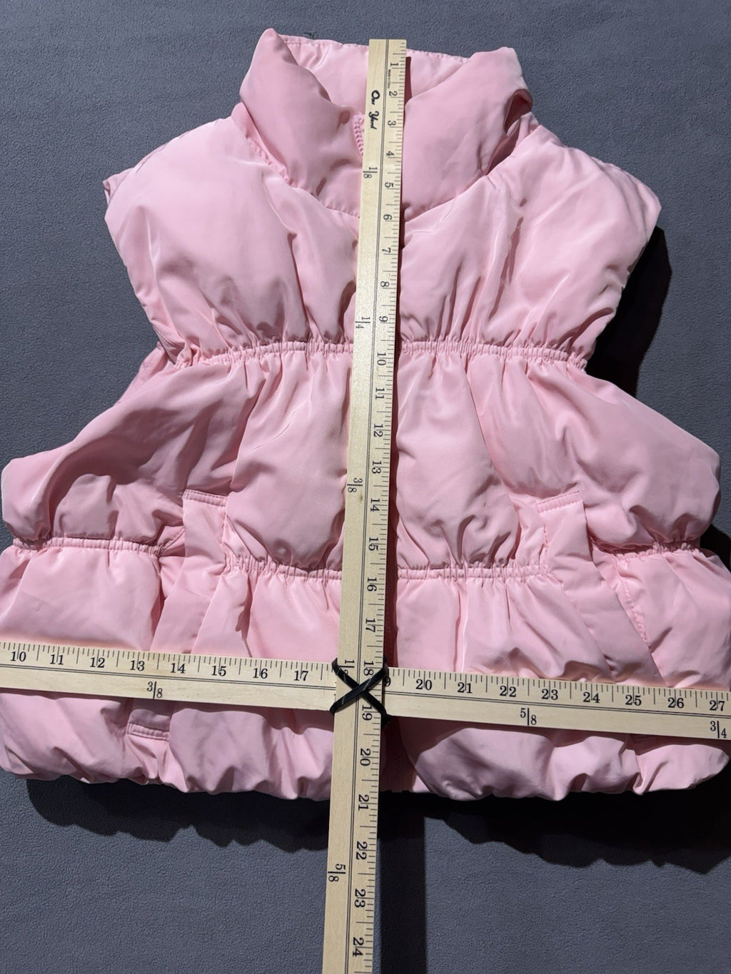 Divided by H&M Women’s Large Pink Cropped Puffer Vest Zip Sleeveless Jacket