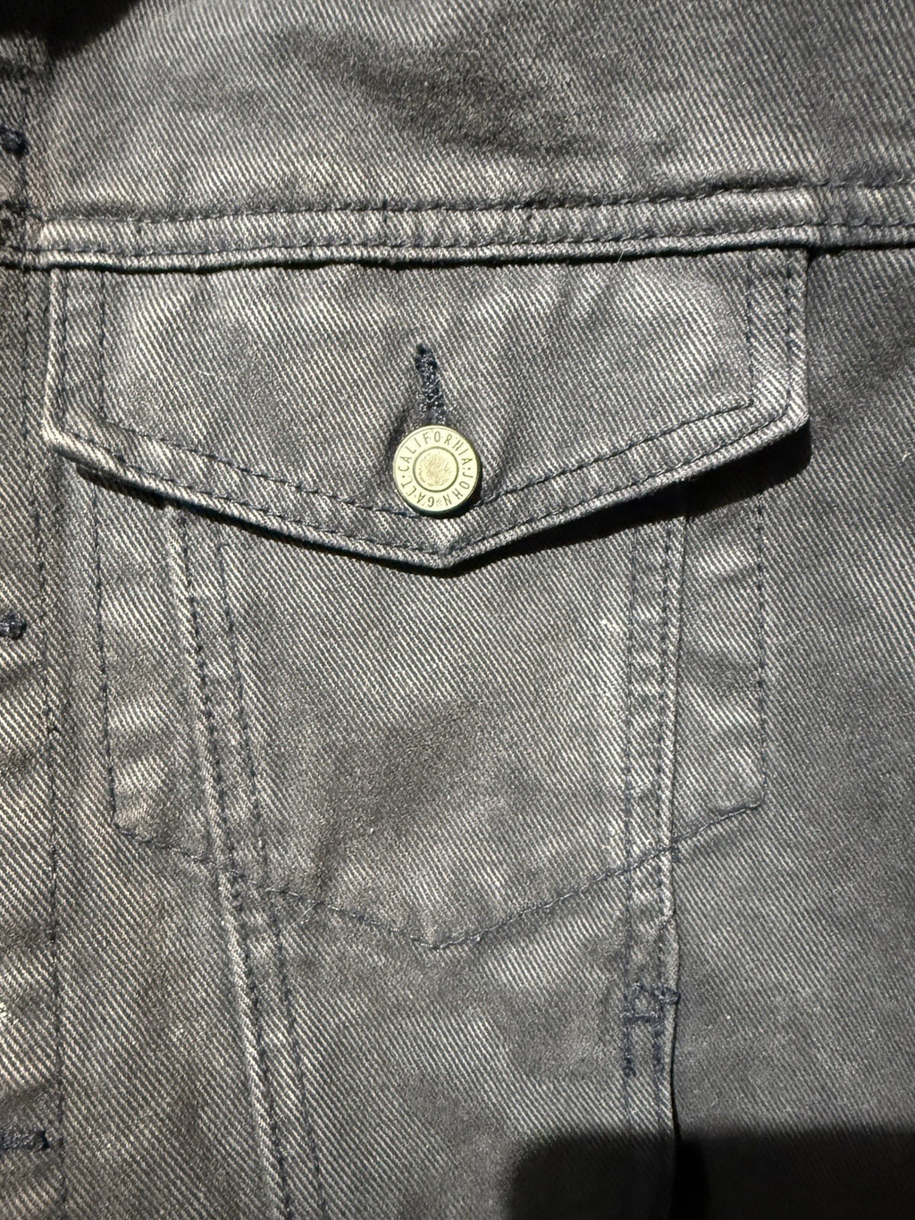 J Galt Rustic Denim Jean Jacket Corduroy Collar Women’s Small