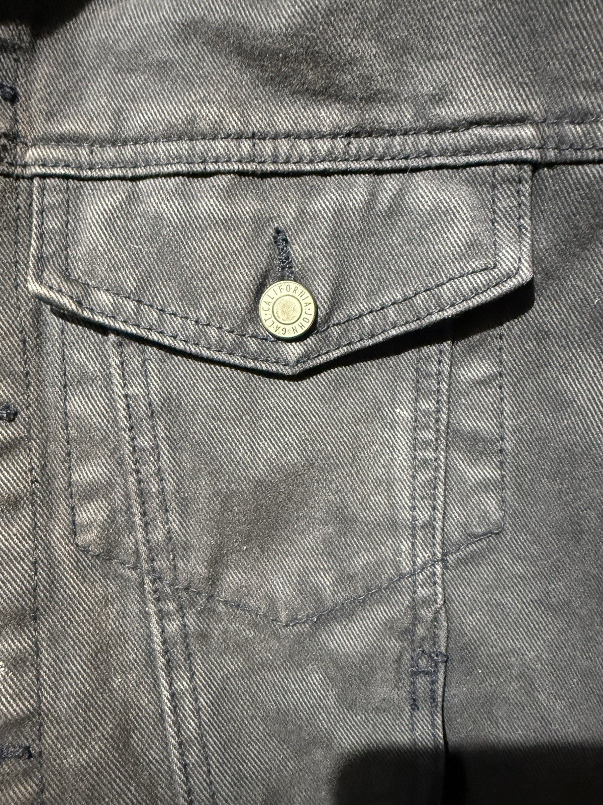 J Galt Rustic Denim Jean Jacket Corduroy Collar Women’s Small