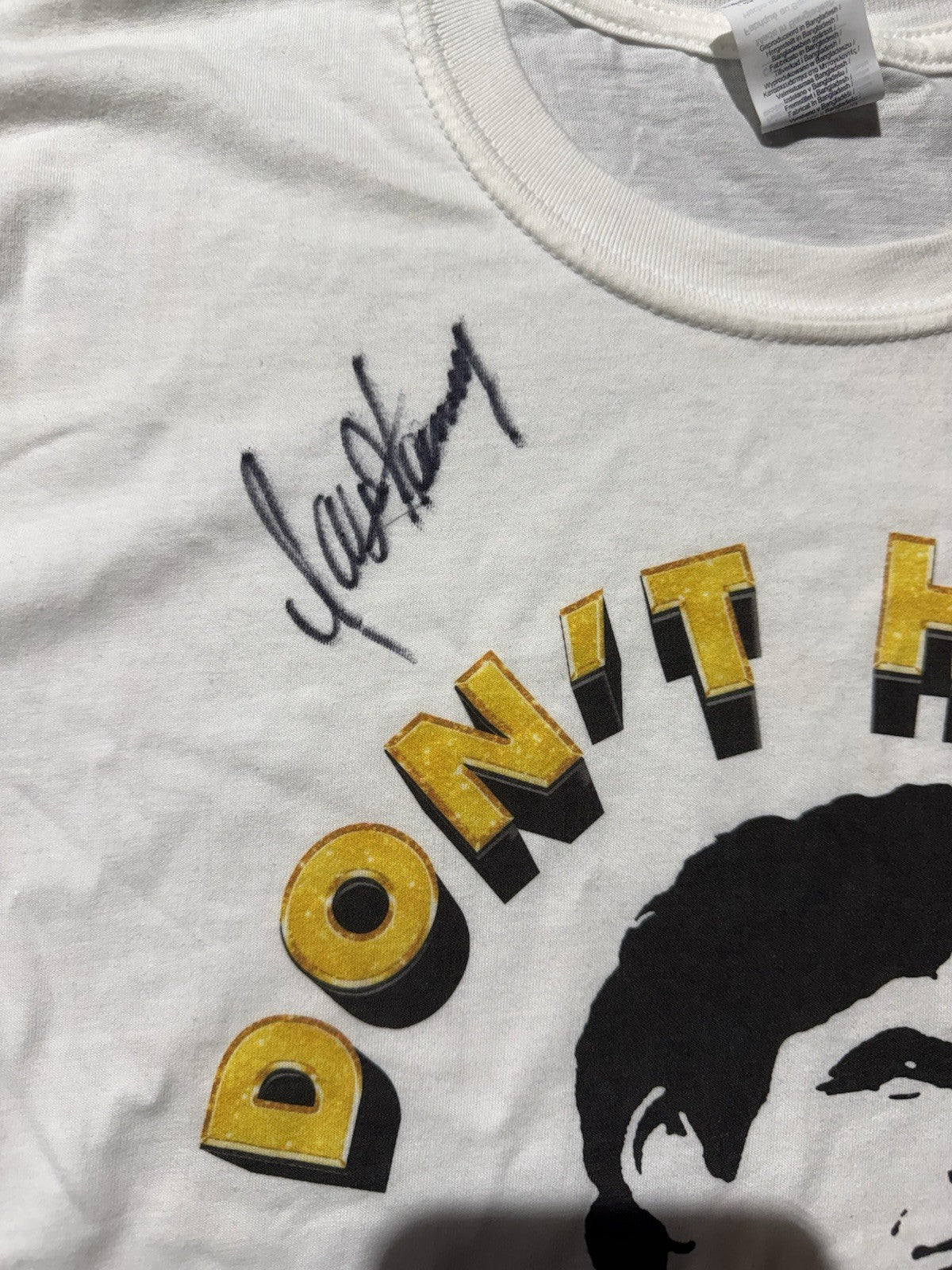 Signed David Hasselhoff ‘Don’t Hassel The Hoff’ Shirt 2019 London Play 9 To 5