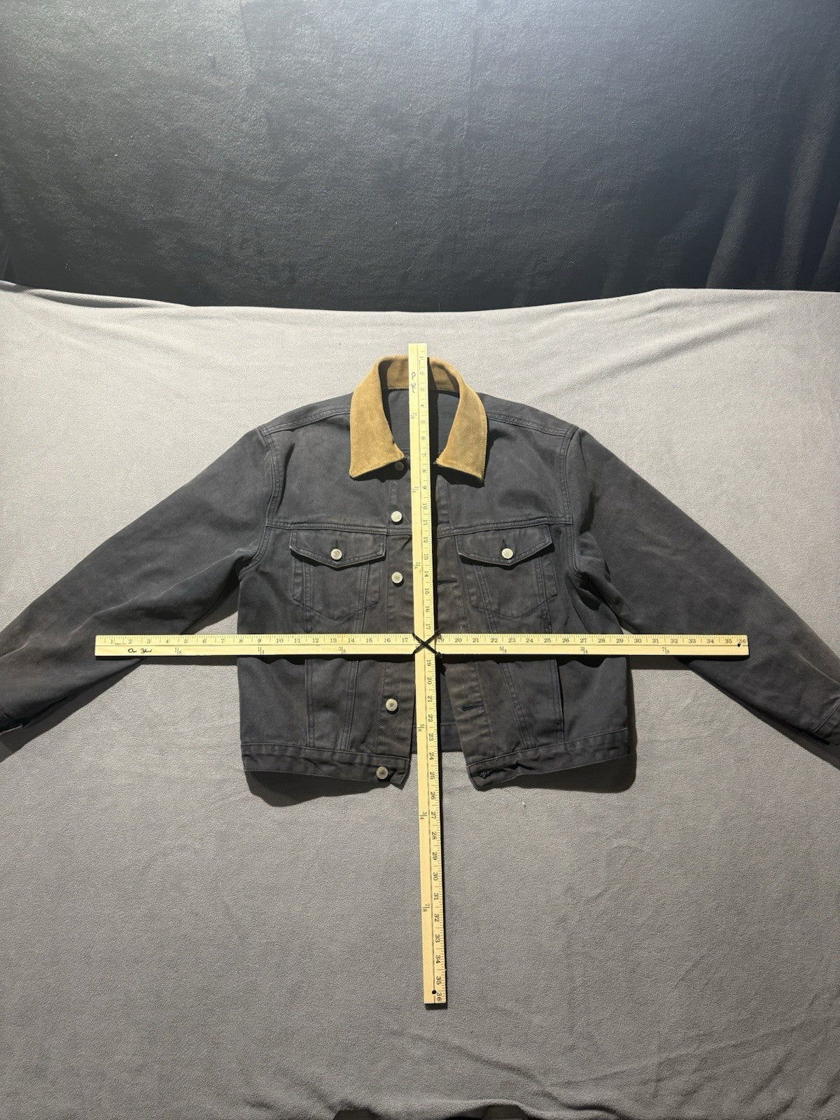 J Galt Rustic Denim Jean Jacket Corduroy Collar Women’s Small