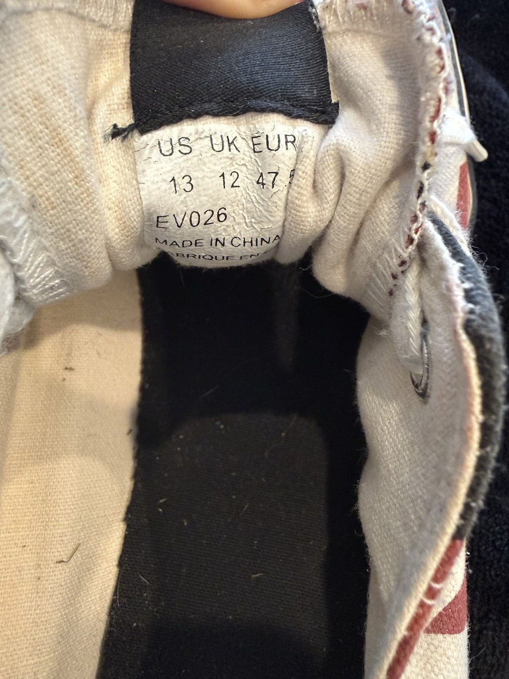 Eddie Van Halen Low Top Sneakers Shoes 5150 Red White Black Mens Size 13 EVO26